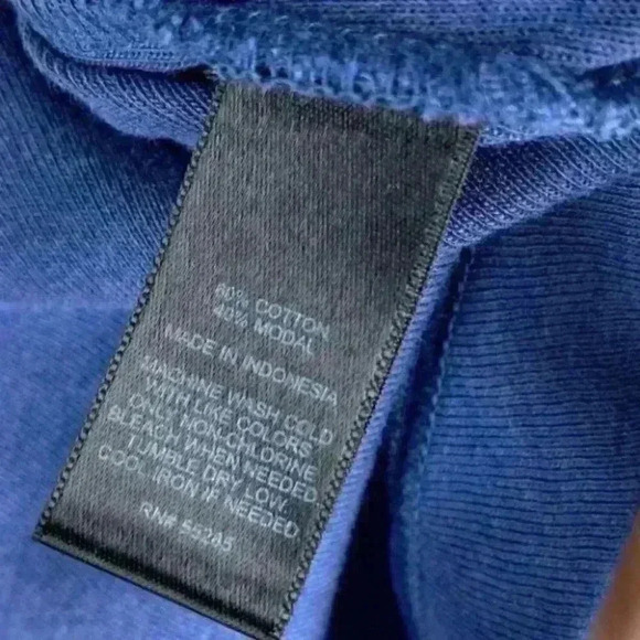 Express top size SP blue long sleeve split henley - Picture 7 of 9